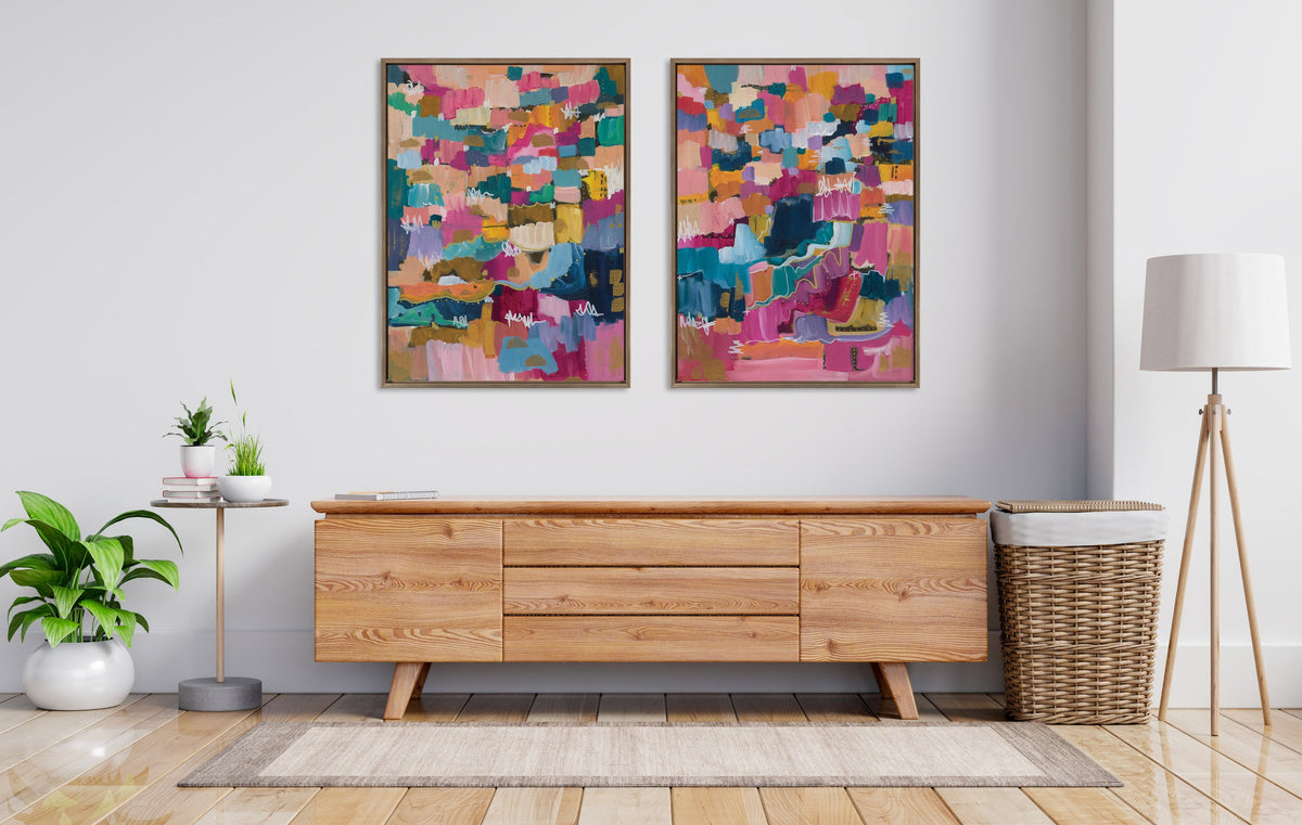 Sylvie Applause Framed Canvas Set of 2 by Leah Nadeau