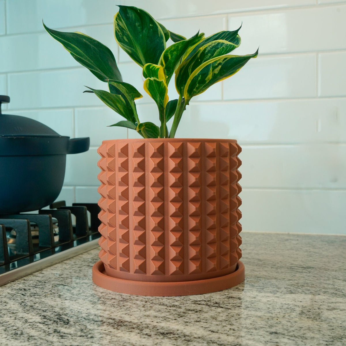 Cubist Planter with Drainage