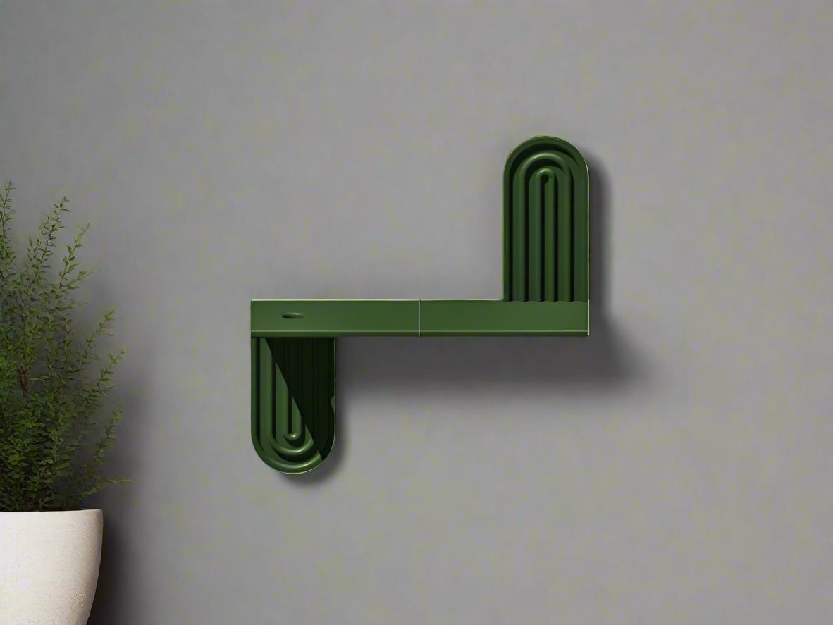 Arch Oval 3D-Printed Floating Wall Shelf with Propagation Station