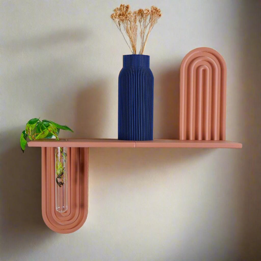 Arch Oval 3D-Printed Floating Wall Shelf with Propagation Station