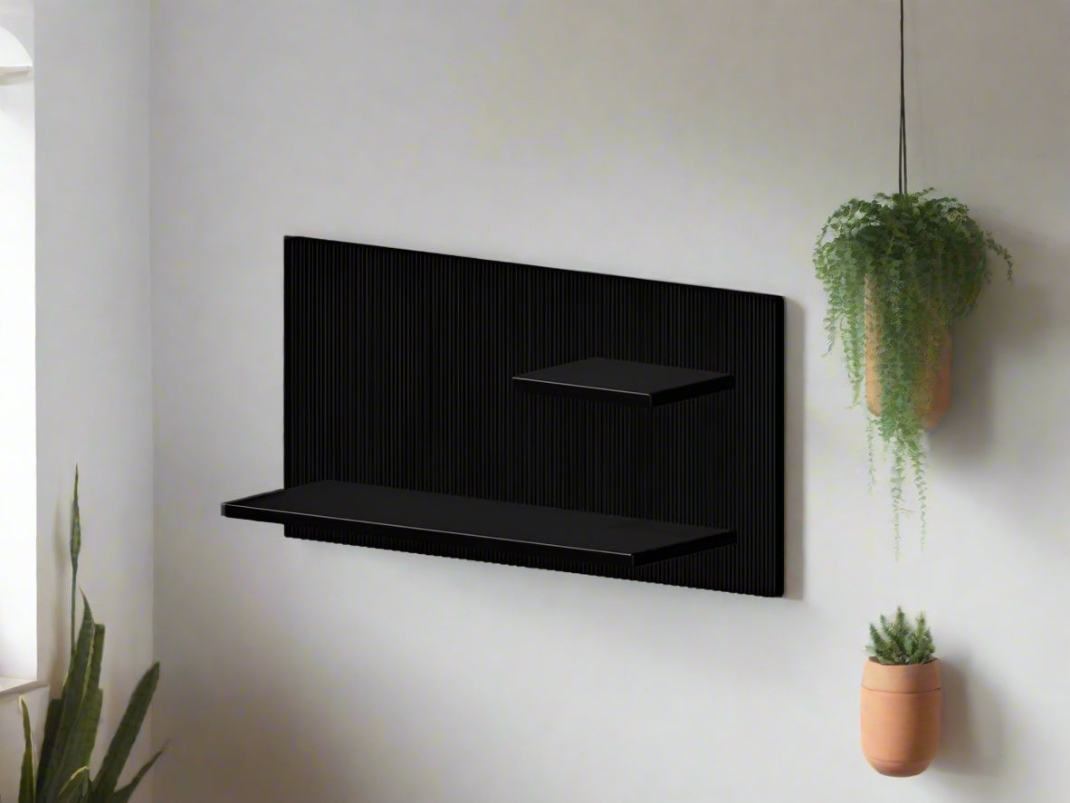 Modern Floating Wall Shelf, Unique Retro Home Decor, 3D Printed Perfume Display/Reed Diffuser Shelf, Wall Shelf Catchall, Hosting Decor Gift, EDGE