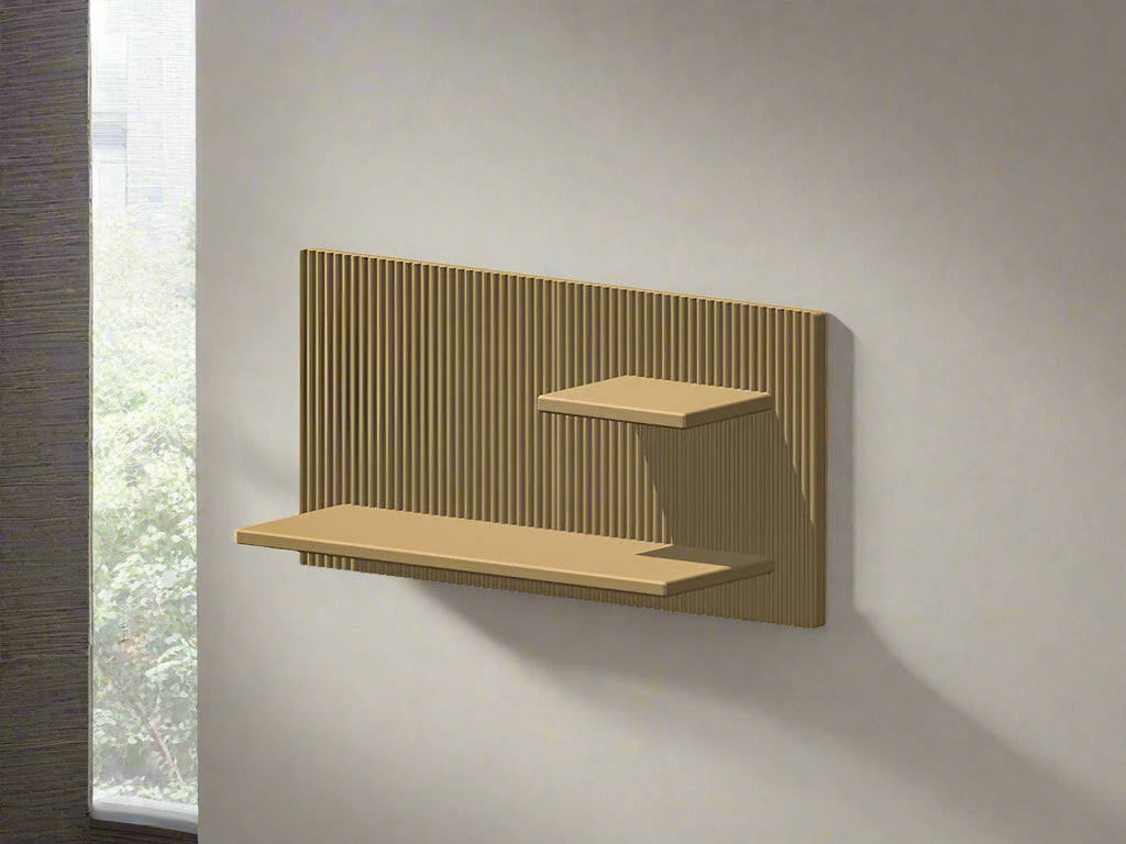 Modern Floating Wall Shelf, Unique Retro Home Decor, 3D Printed Perfume Display/Reed Diffuser Shelf, Wall Shelf Catchall, Hosting Decor Gift, EDGE
