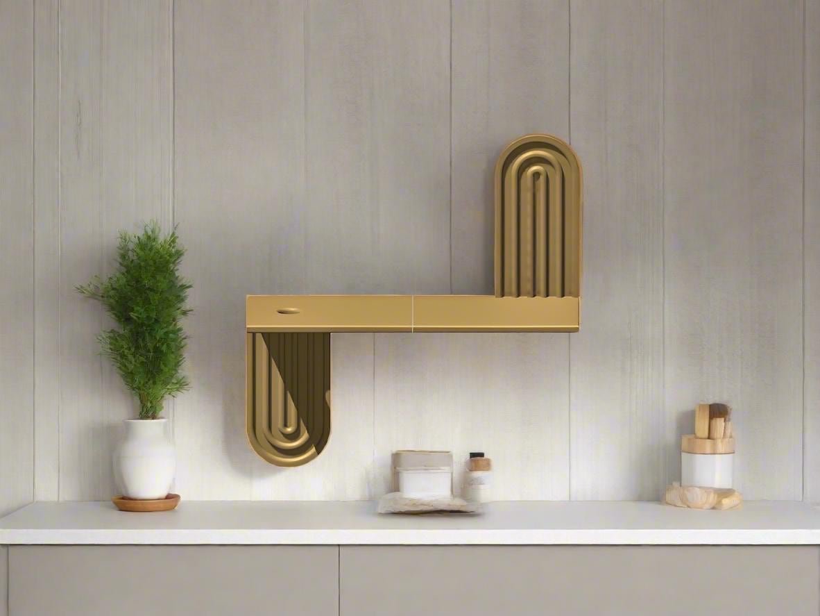 Arch Oval 3D-Printed Floating Wall Shelf with Propagation Station