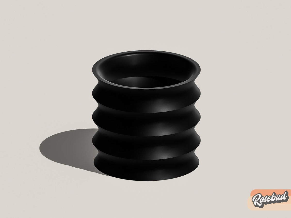 BRIM Wavy 3D-Printed Indoor Planter with Drainage