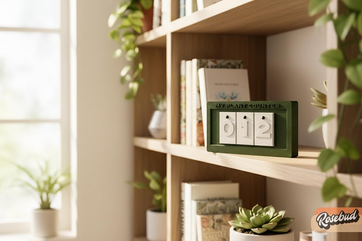 Plant Lover Gift, Plant Counter Sliding Display, Unique Houseplant Gift Idea, Garden Lover Gift, Modern Plant Decor, Plant Milestone Counter