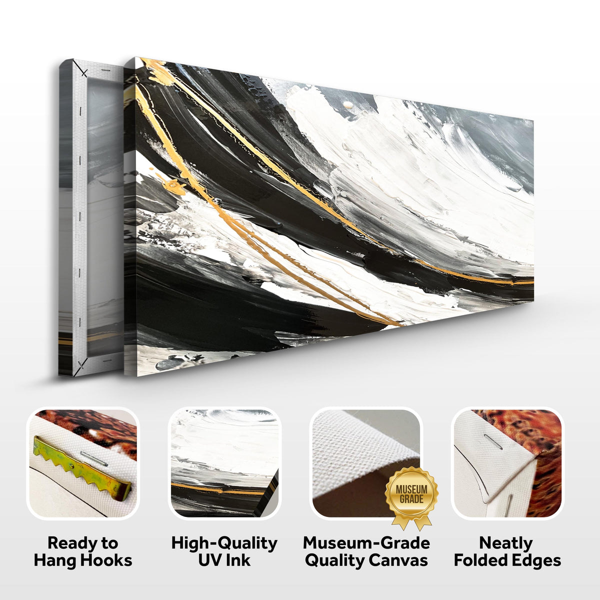Modern Abstract Shadows Canvas Wall Art