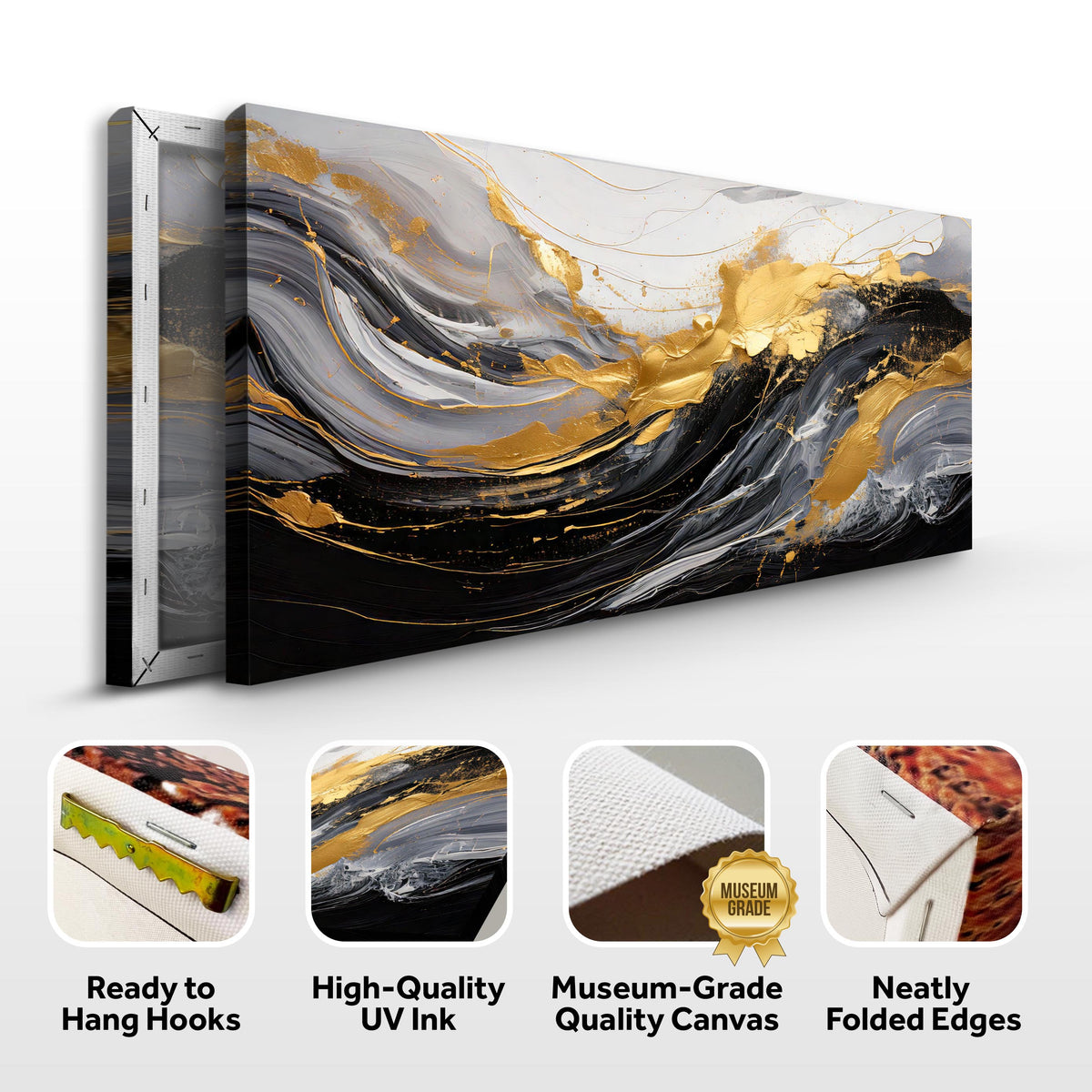 Modern Abstract Shadows Canvas Wall Art
