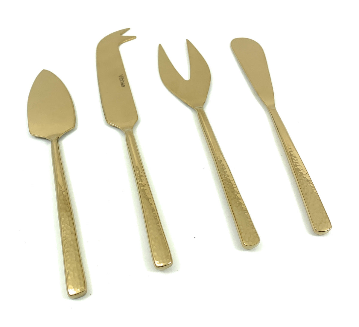 Vibhsa Cheese knives set of 4 Stainless Steel Hammered