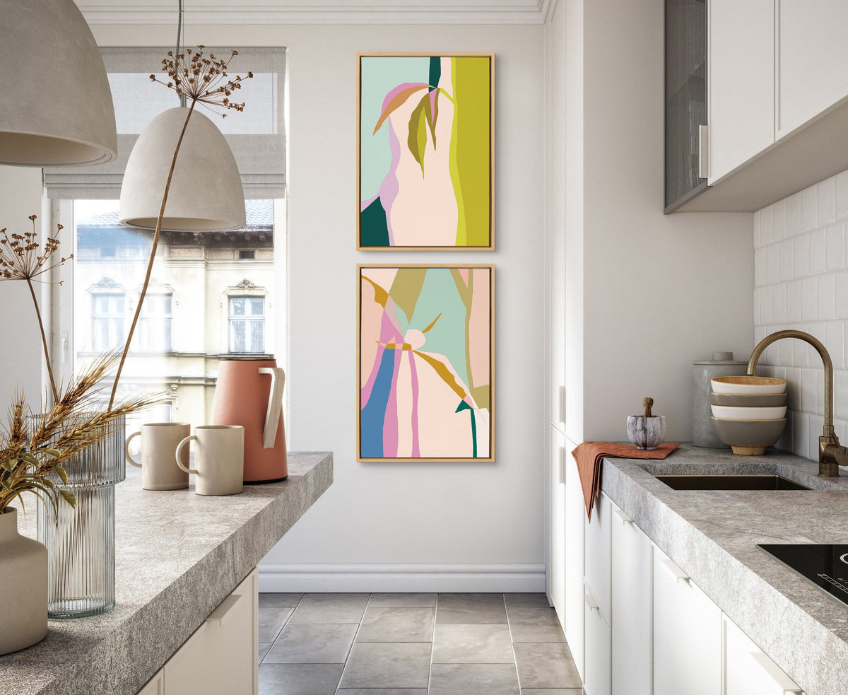 Sylvie Delight in the Moment 1 and 2 Framed Canvas Set of 2 by Alicia Schultz