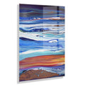 Coastal Currents Floating Acrylic Art by Xizhou Xie