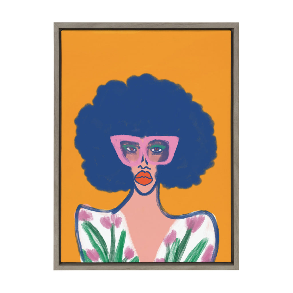 Sylvie Springtime Fierceness Framed Canvas by Kendra Dandy of Bouffants and Broken Hearts