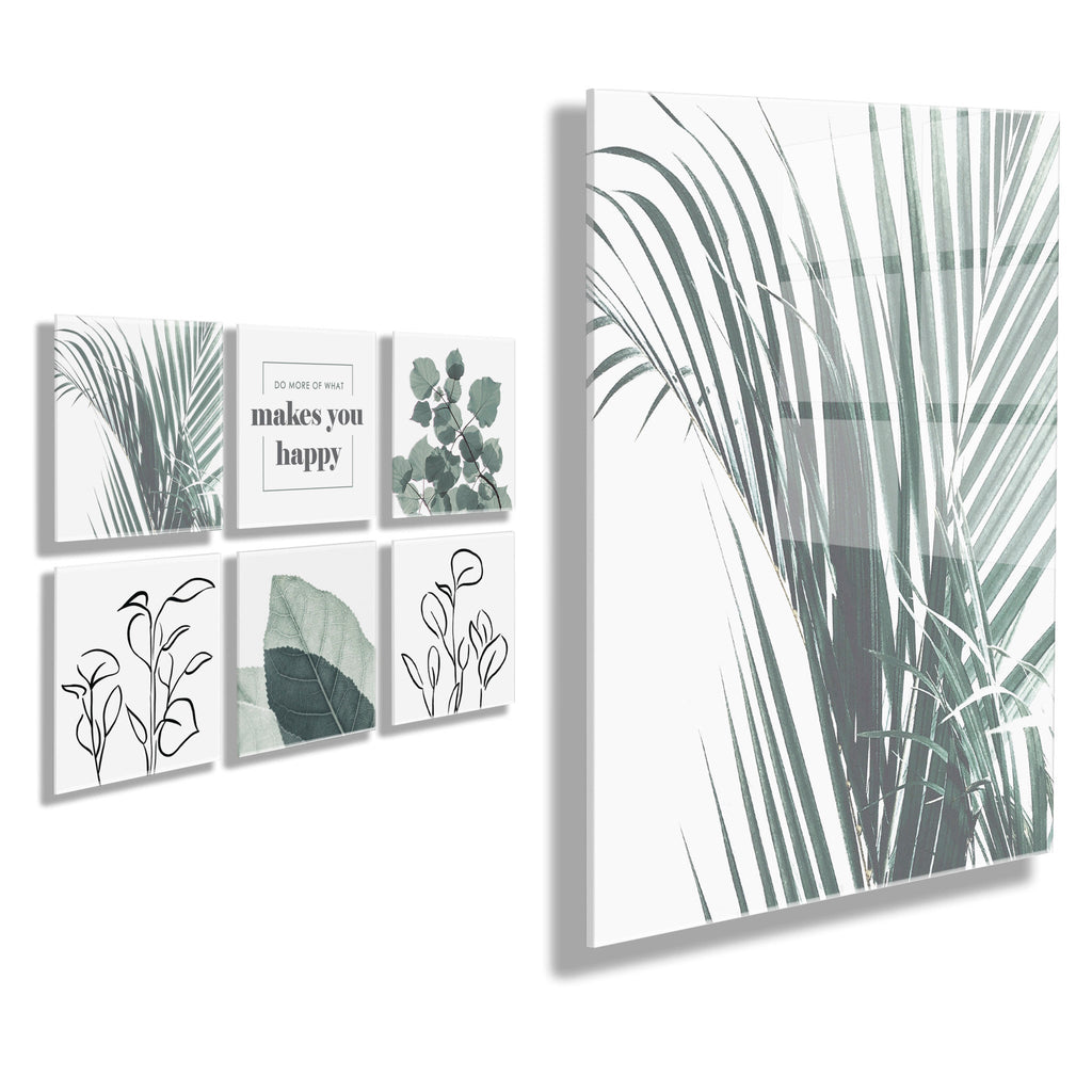 Botanical Greenery Floating Acrylic Set of 6