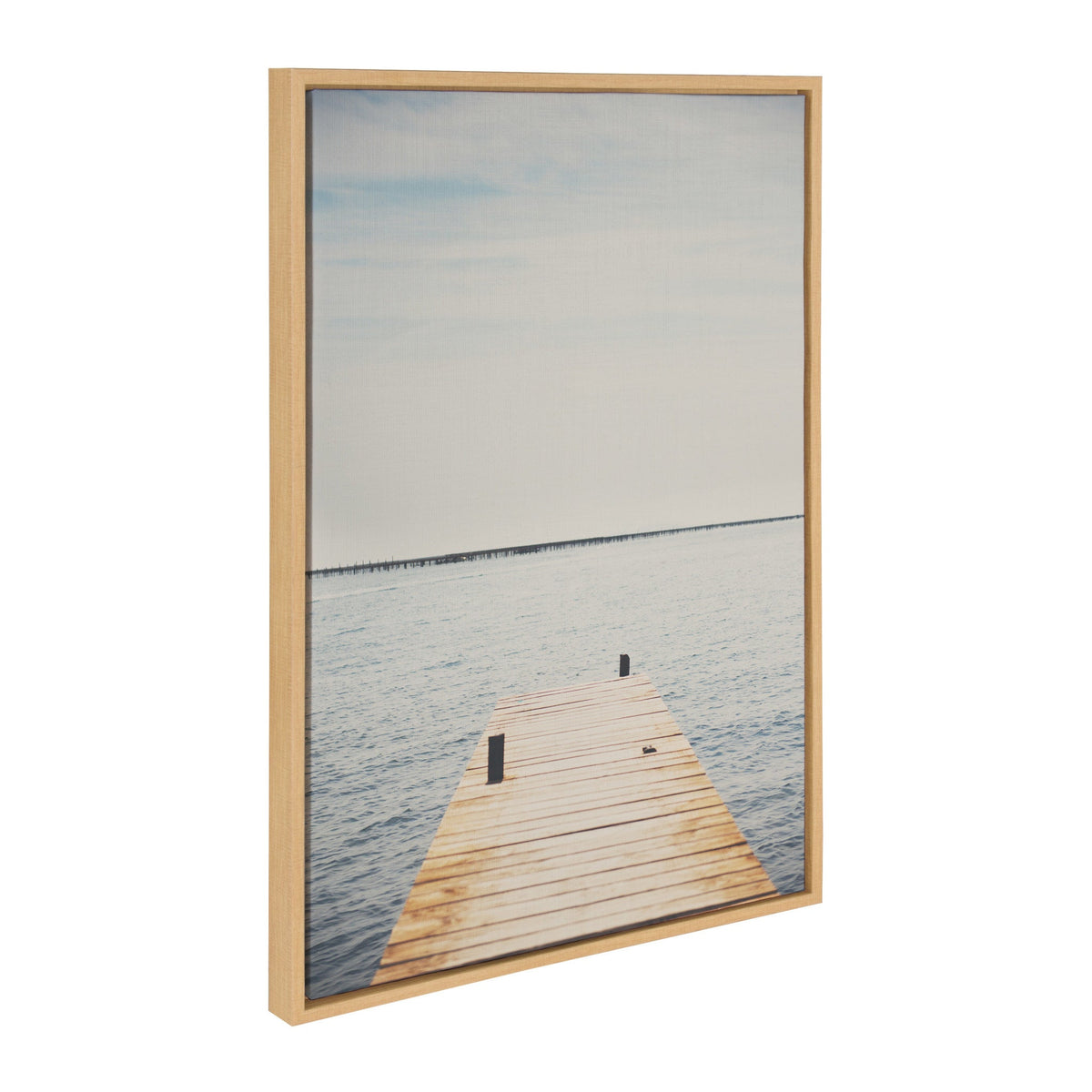 Sylvie Standing on the Dock Framed Canvas by Laura Evans