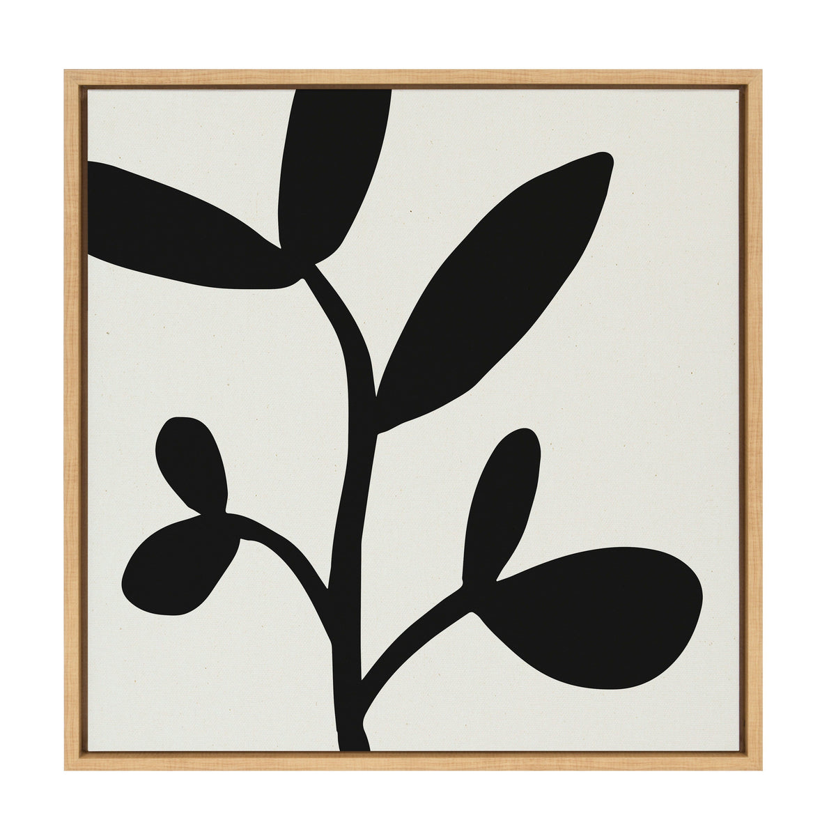 Sylvie Modern Botanical Neutral Abstract 2 Framed Canvas by The Creative Bunch Studio
