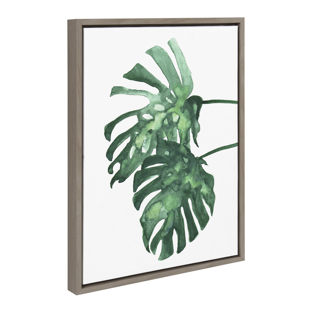 Sylvie Cheese Plant Leaves Framed Canvas by Viola Kreczmer