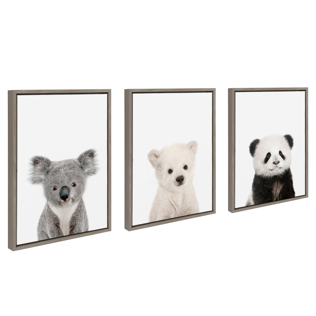 Sylvie Three Bears Framed Canvas Set of 3 By Amy Peterson