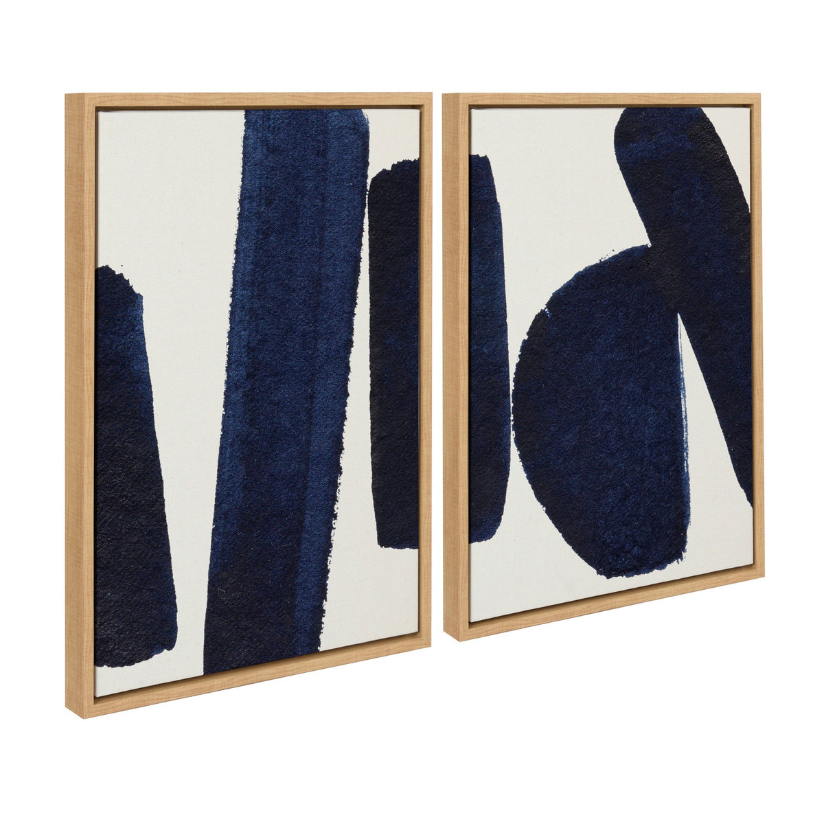 Sylvie Japandi 26 1 and 2 Framed Canvas Art Set of 2 by Rocket Jack