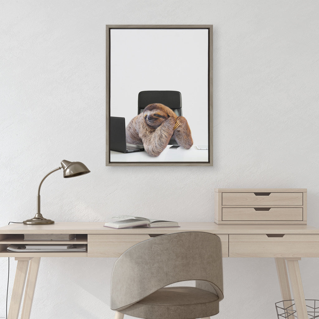 Sylvie Sam Director of Shipping Framed Canvas by The Creative Bunch Studio