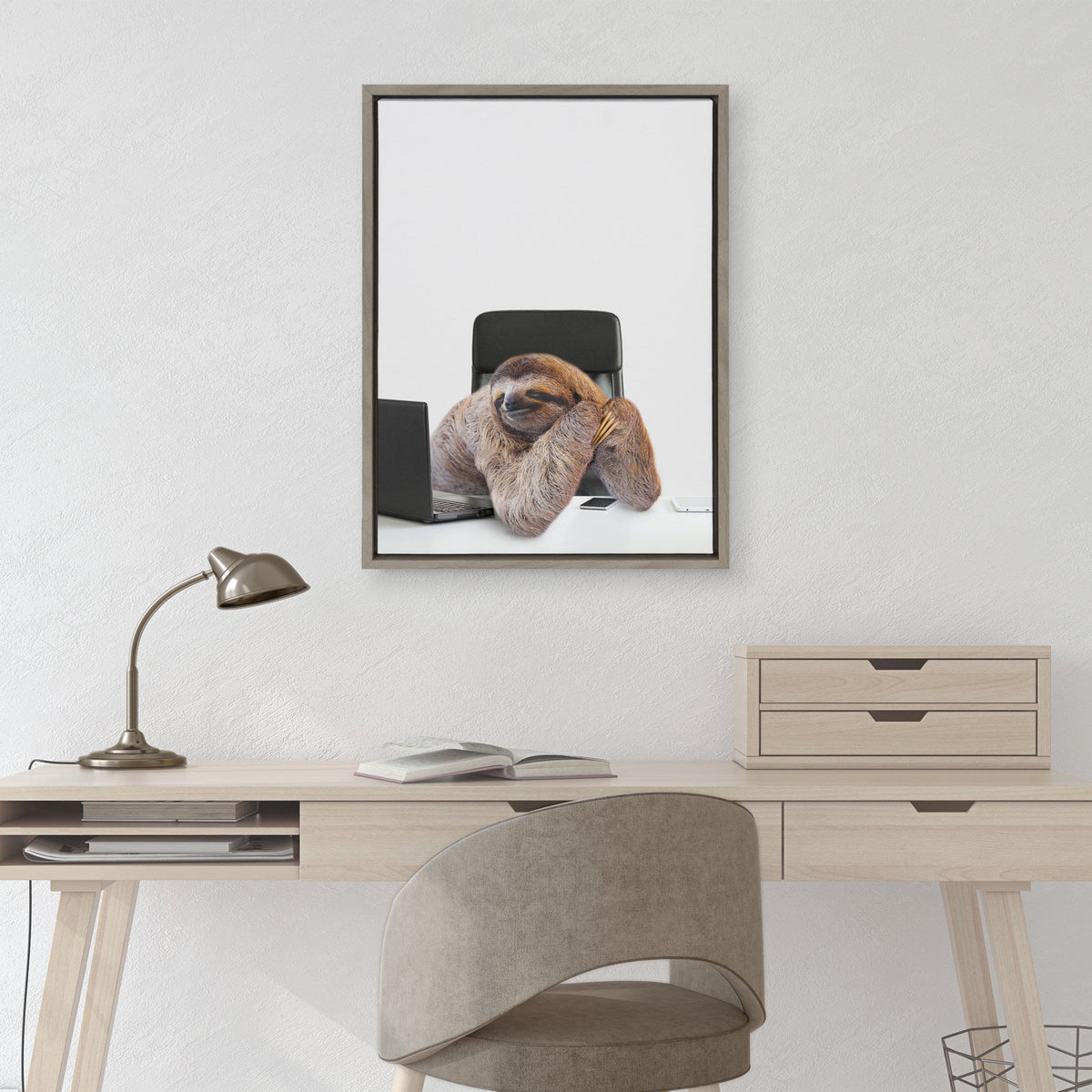 Sylvie Sam Director of Shipping Framed Canvas by The Creative Bunch Studio