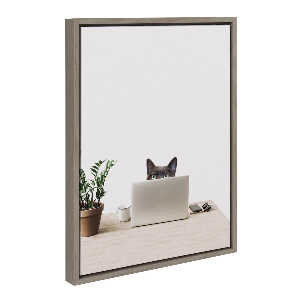 Sylvie I’m Cherise the Creative Cat Framed Canvas by The Creative Bunch Studio