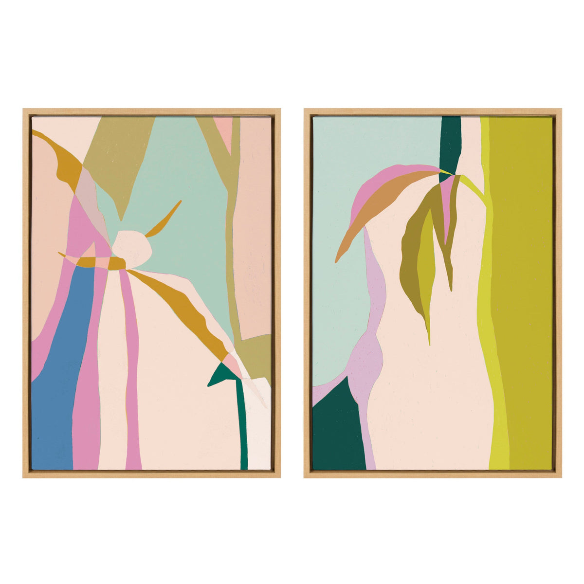 Sylvie Delight in the Moment 1 and 2 Framed Canvas Set of 2 by Alicia Schultz
