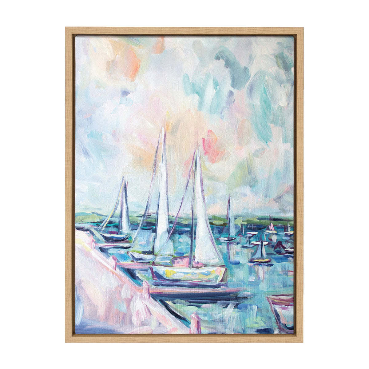 Sylvie Fish Creek Harbor Framed Canvas by Rachel Christopoulos