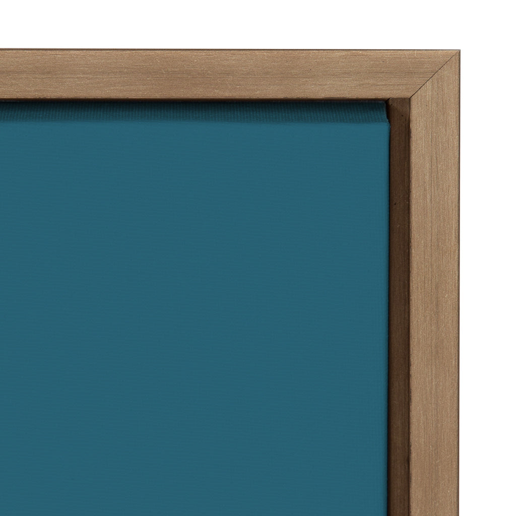 Sylvie Circles In Blue Framed Canvas by Apricot and Birch
