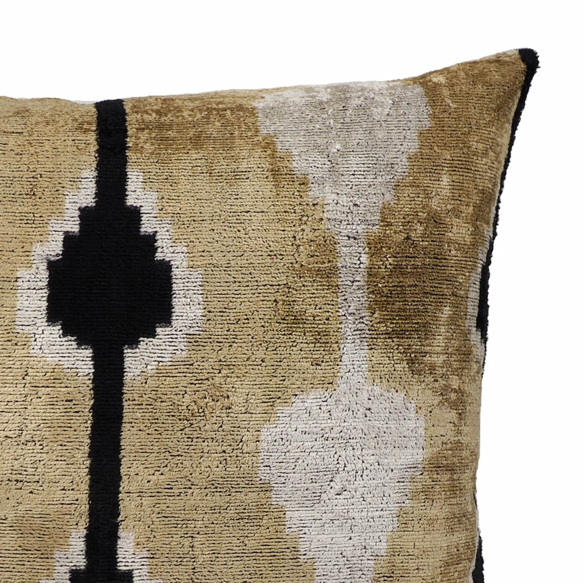 Kisses Silk Velvet Ikat Pillow Cover, 20 x 20