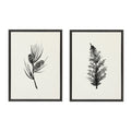 Sylvie Vintage Botanical 3 and 4 Framed Canvas Set of 2 by Teju Reval of SnazzyHues