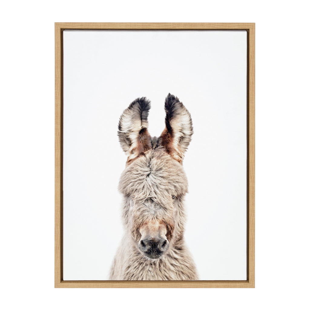 Sylvie Animal Studio Burro Portrait Framed Canvas by Amy Peterson Art Studio