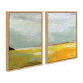 Sylvie Golden Root Lake I and II Framed Canvas Art Set of 2 by Nikita Jariwala