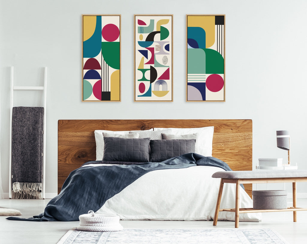 Sylvie MCM Pattern 14 Framed Canvas by Rachel Lee of My Dream Wall