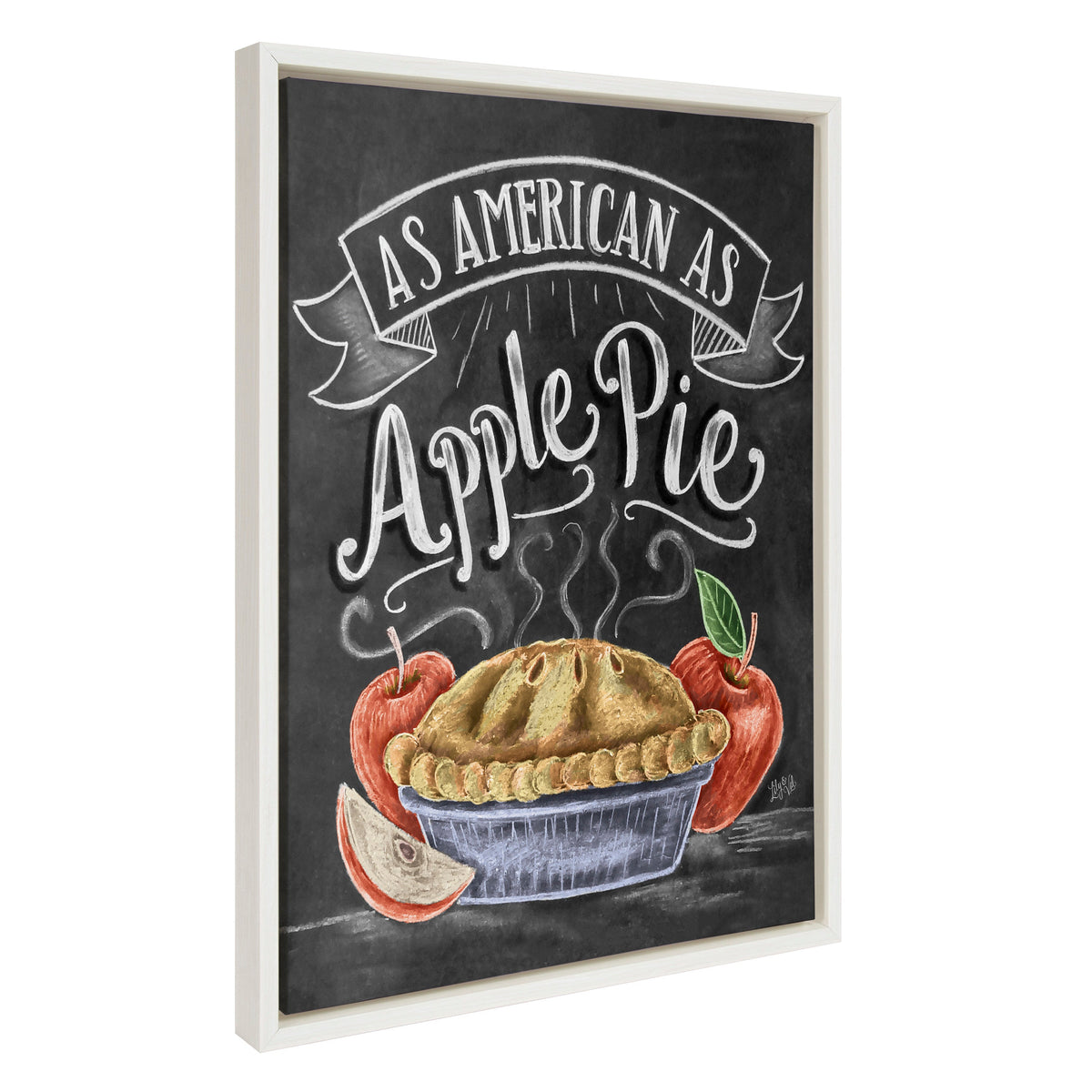 Sylvie American Apple Pie Framed Canvas by Valerie McKeehan of Lily and Val