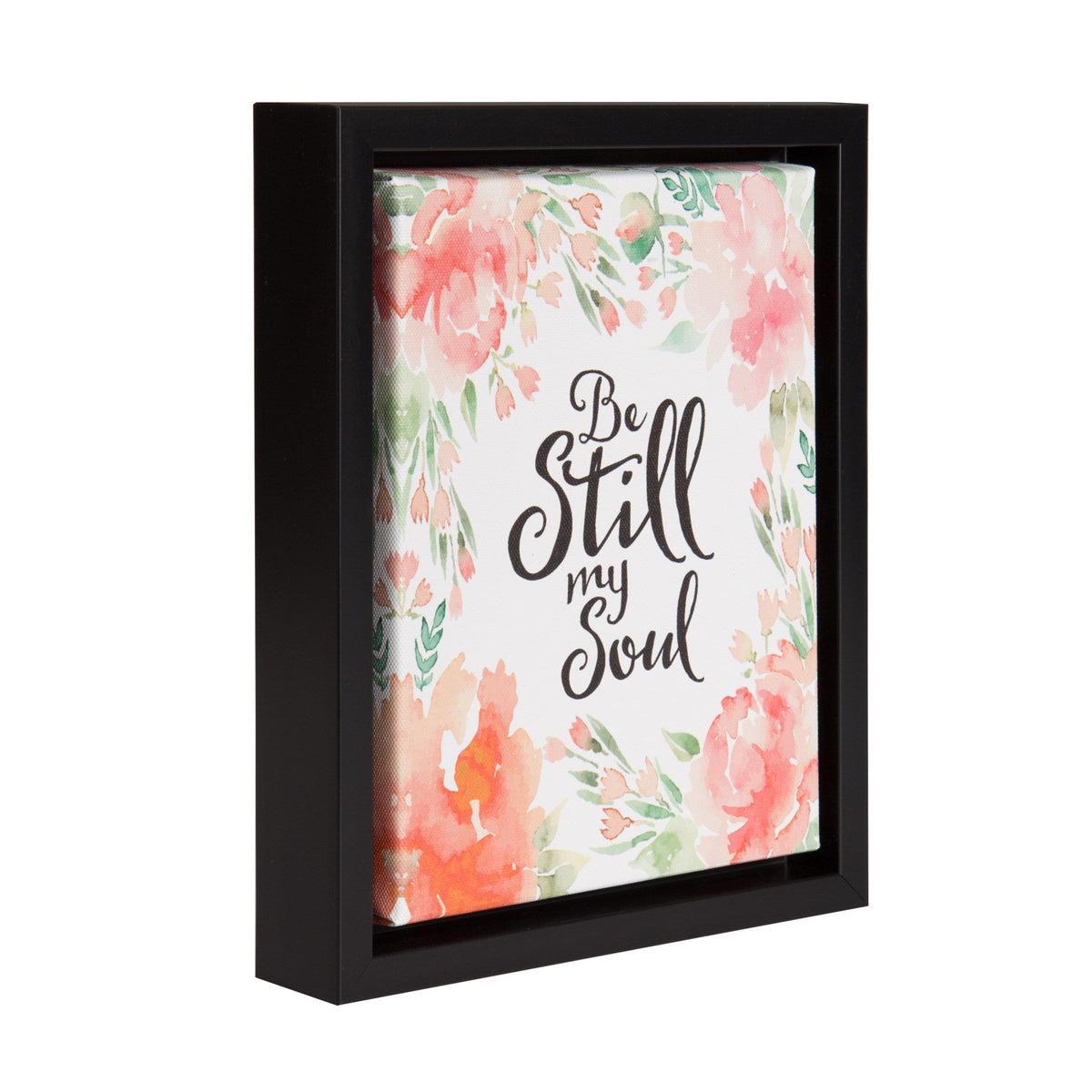 Sylvie Be Still Floral Watercolor Art Framed Canvas