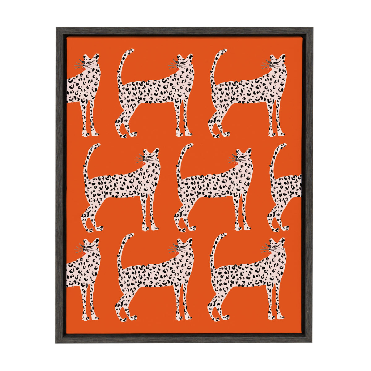 Sylvie Sassy Pink Cheetahs Framed Canvas By Kendra Dandy
