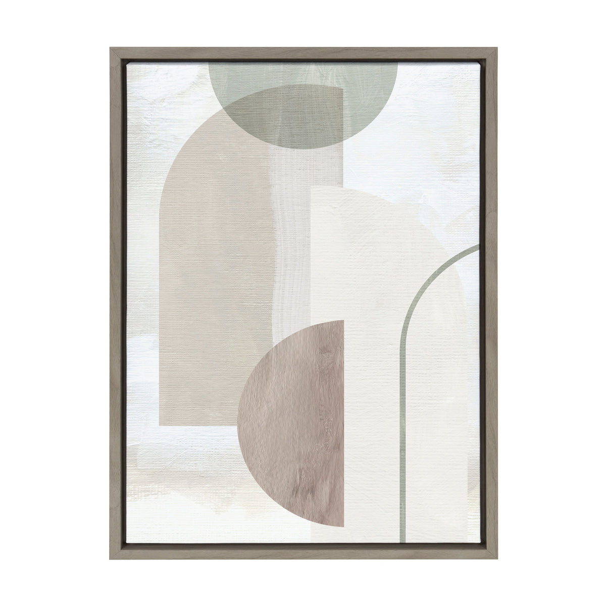 Sylvie Sahara Gray 2 Framed Canvas by Alexander Ginzburg