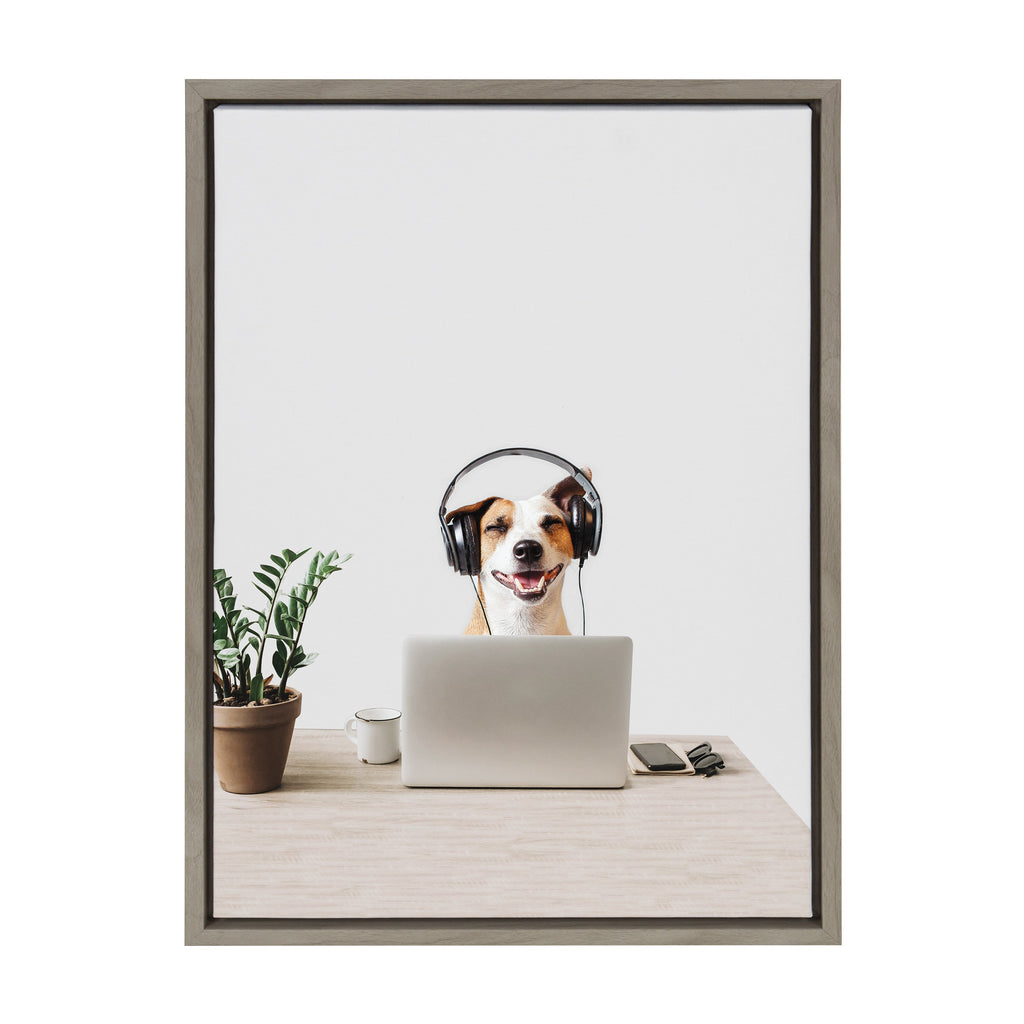 Sylvie You can call me Doug, I’m in IT Framed Canvas by The Creative Bunch Studio