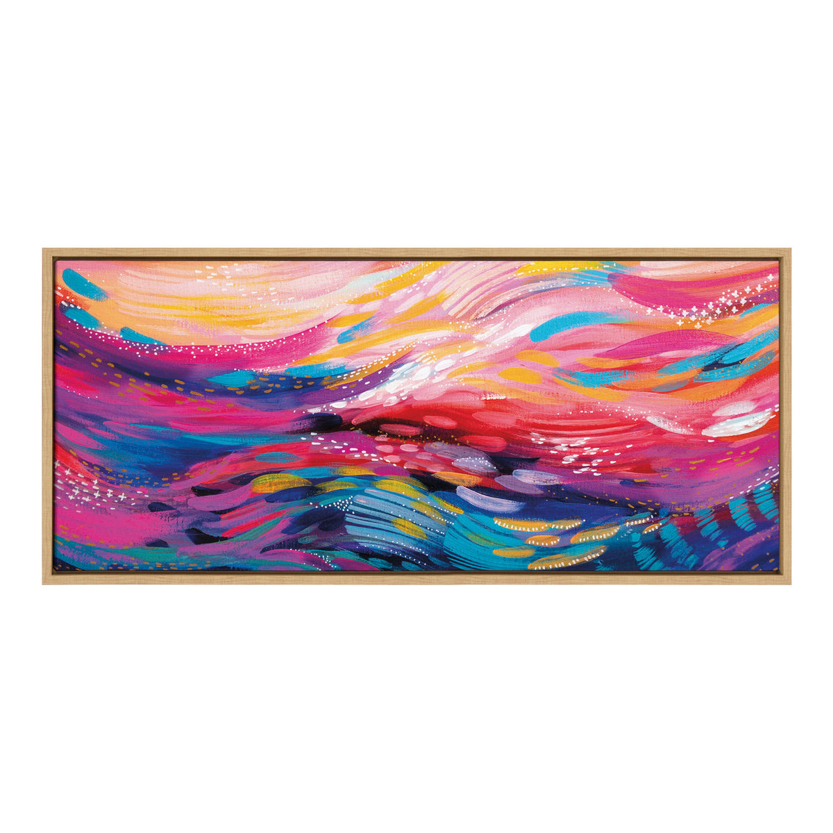 Sylvie Brush Strokes 90 Framed Canvas by Jessi Raulet of Ettavee
