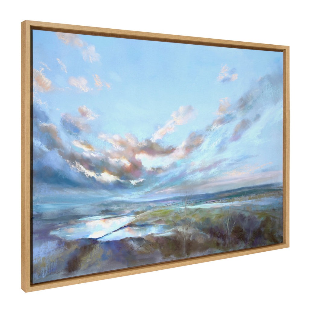 Sylvie Looking West Fairburn Ings Framed Canvas by Nel Whatmore
