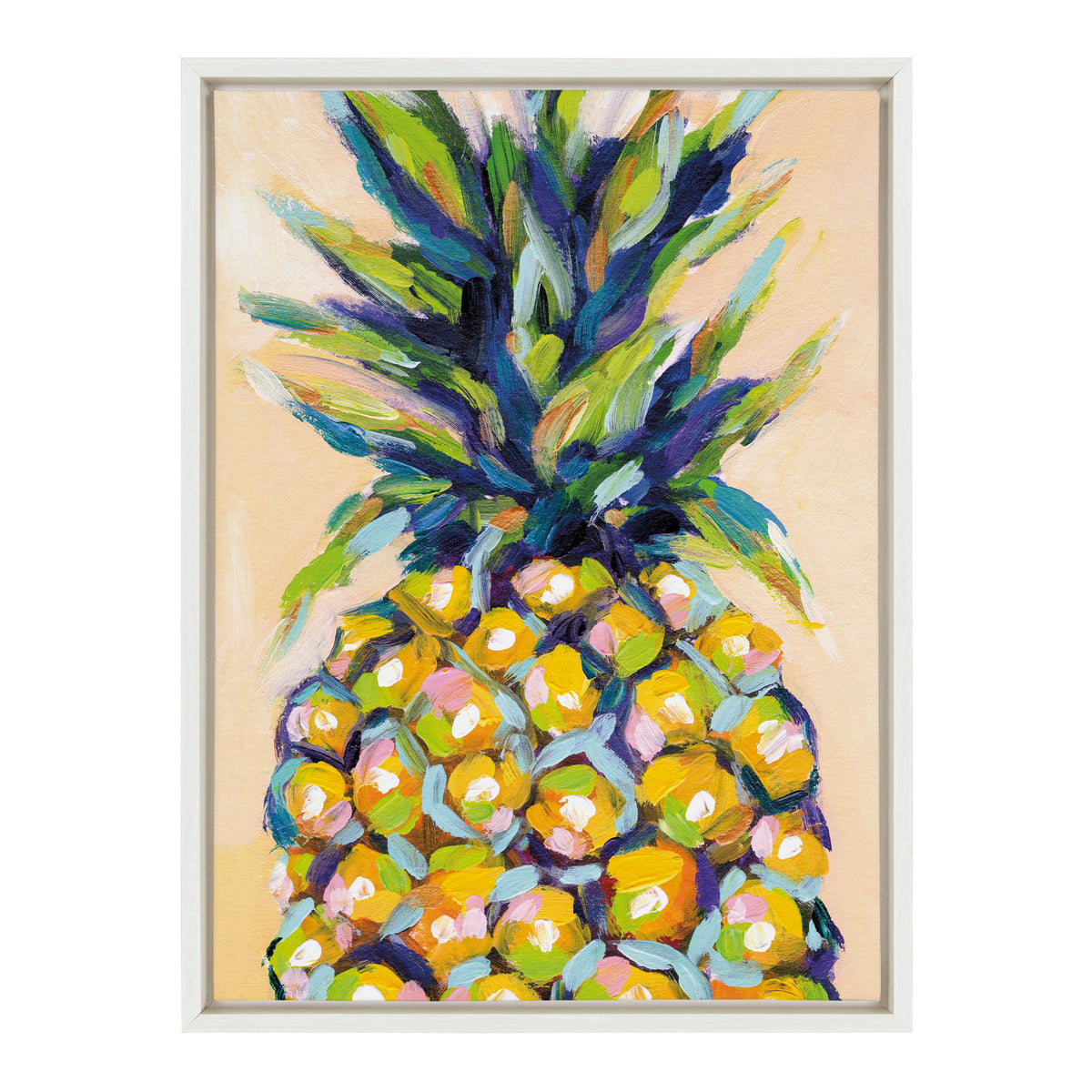 Sylvie Pineapple Study No 2 Framed Canvas by Rachel Christopoulos
