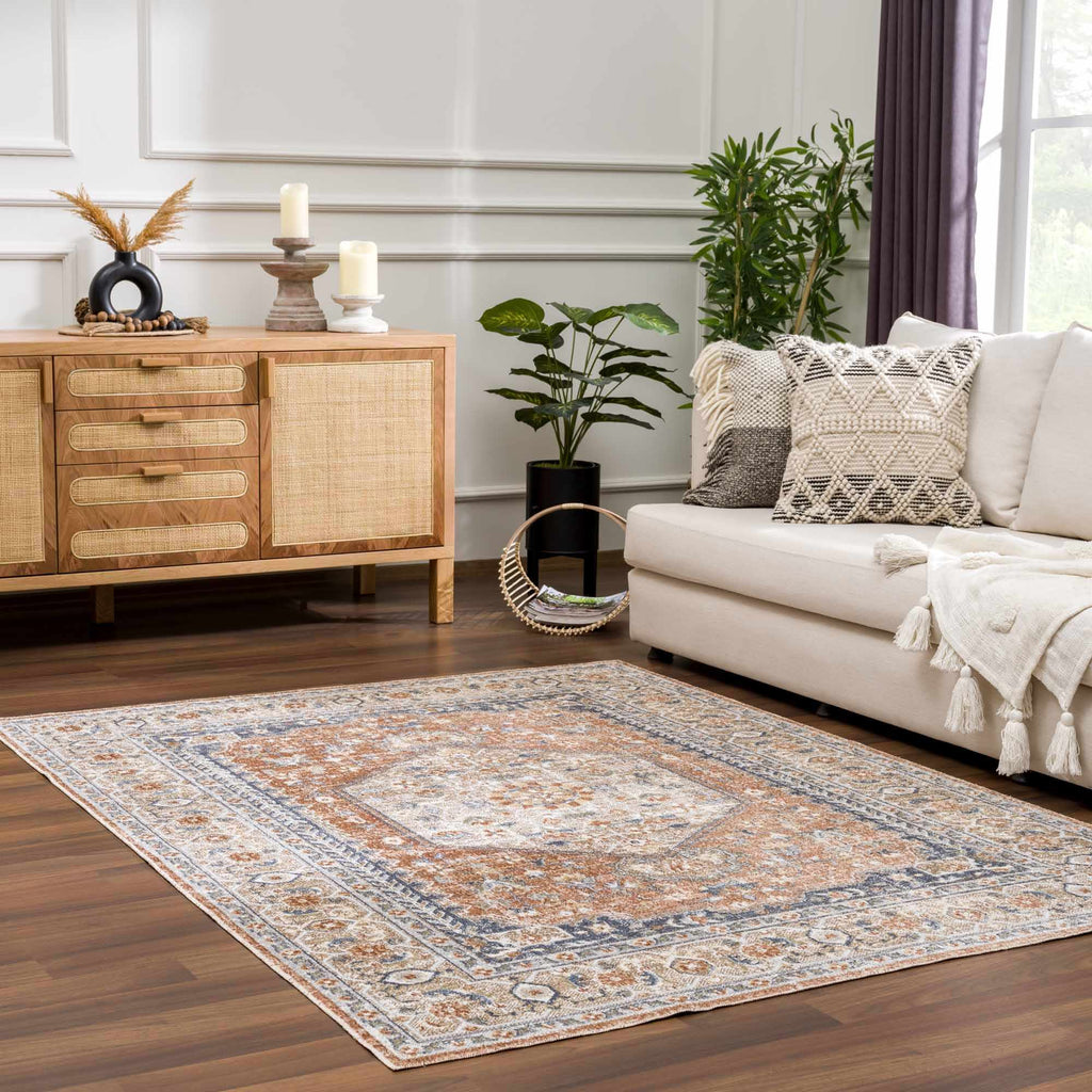 Gael Rust Boutique Washable Rug