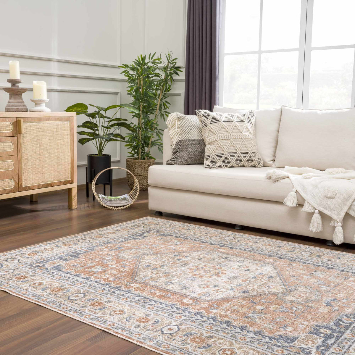 Gael Rust Boutique Washable Rug