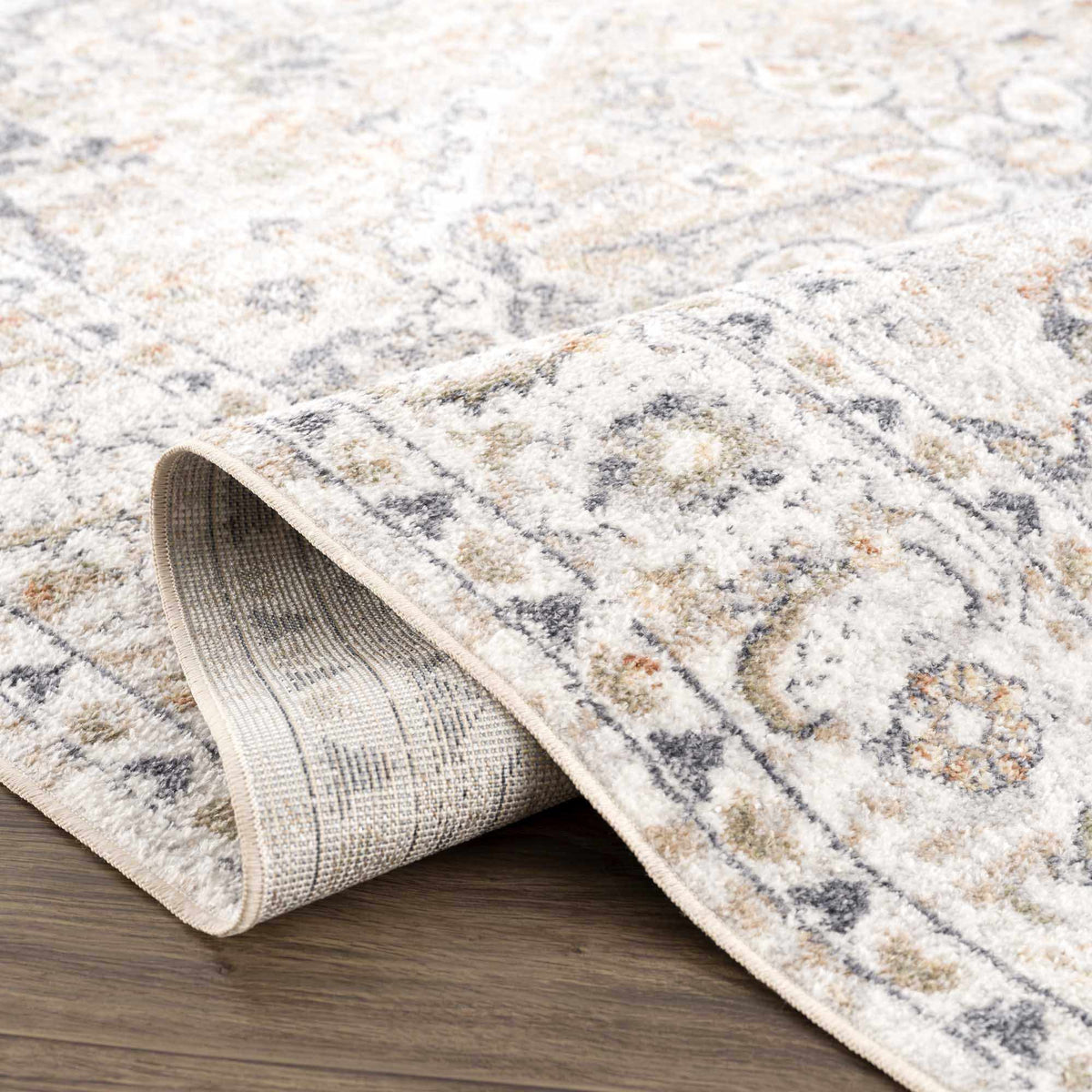 Hiti Cream Flat Pile Washable Rug