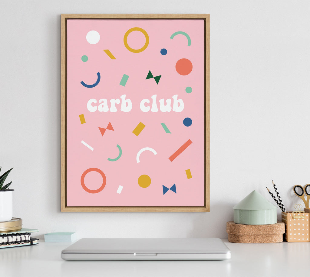 Sylvie Carb Club Framed Canvas by Duchess Plum