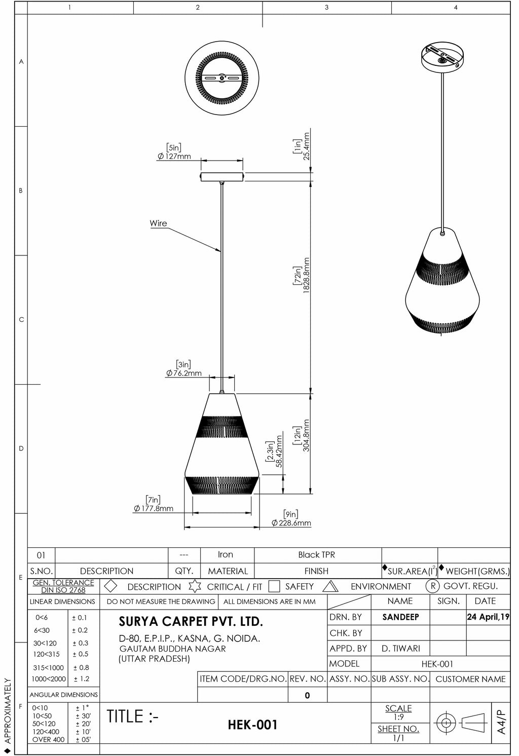 Luimneach Pendant Light
