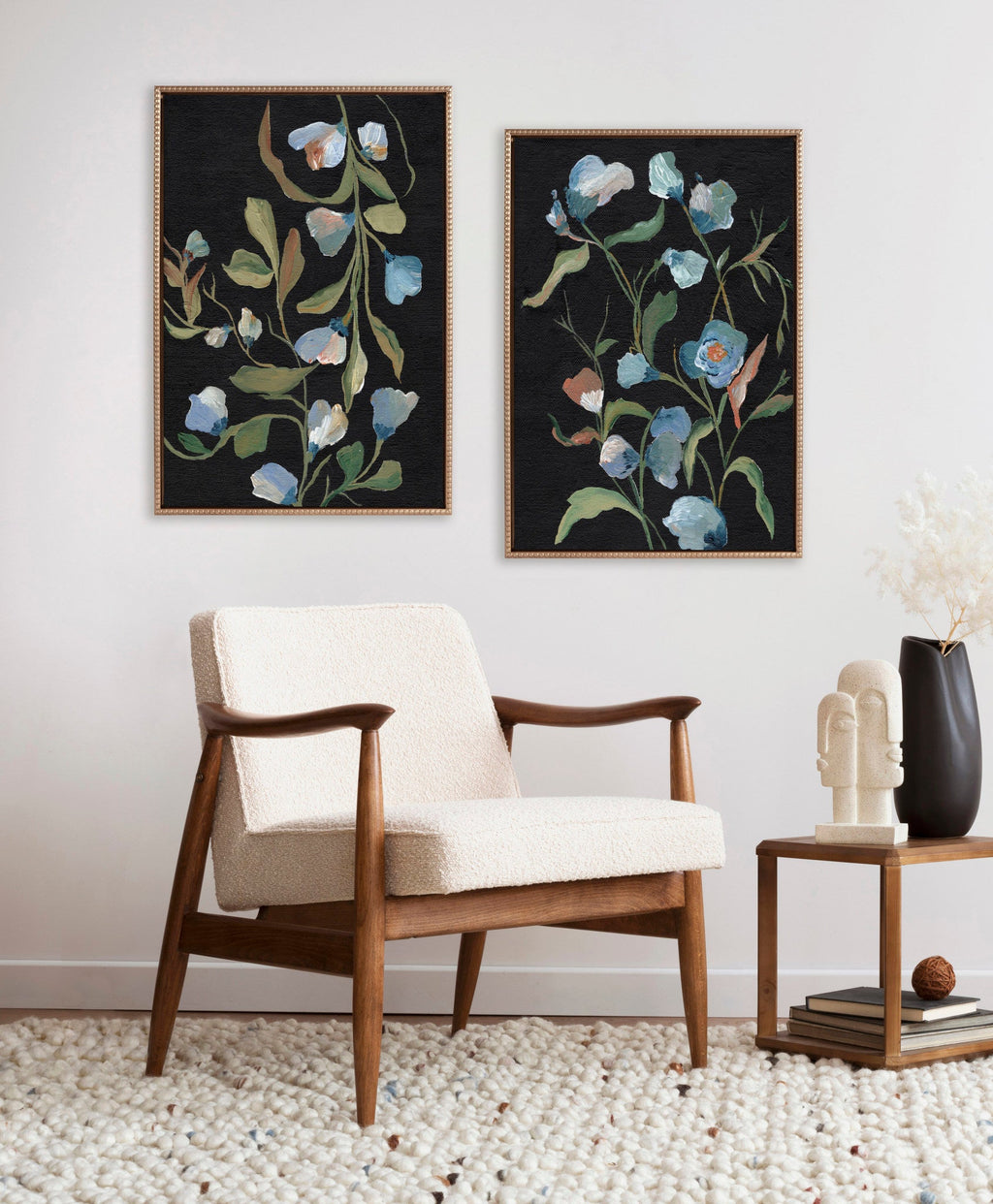 Sylvie Foliage I and Foliage III Framed Canvas Art Set of 2 by Nikita Jariwala