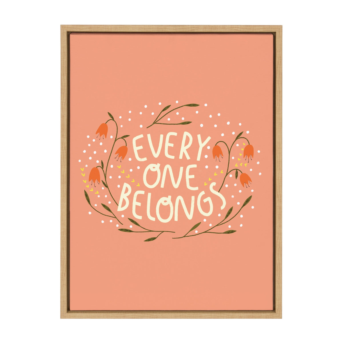 Sylvie Everyone Belongs Framed Canvas by Stacie Bloomfield of Gingiber