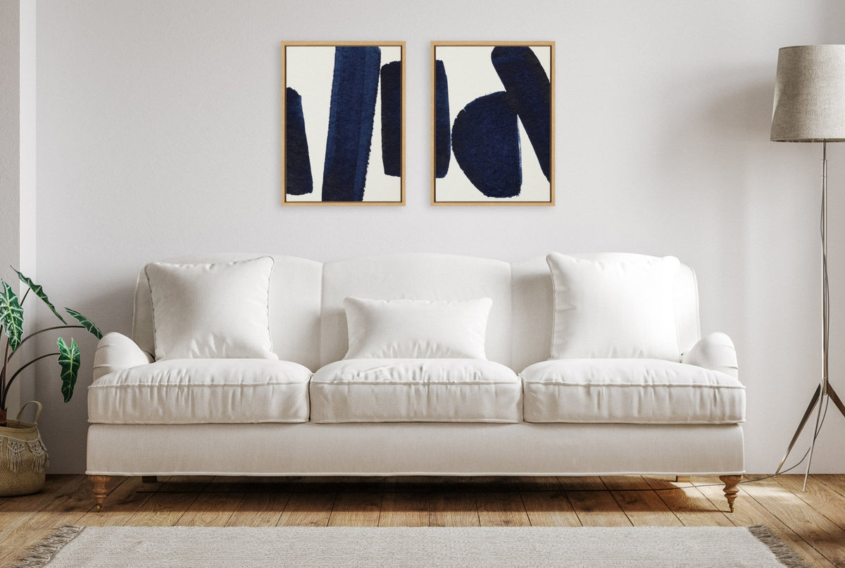Sylvie Japandi 26 1 and 2 Framed Canvas Art Set of 2 by Rocket Jack