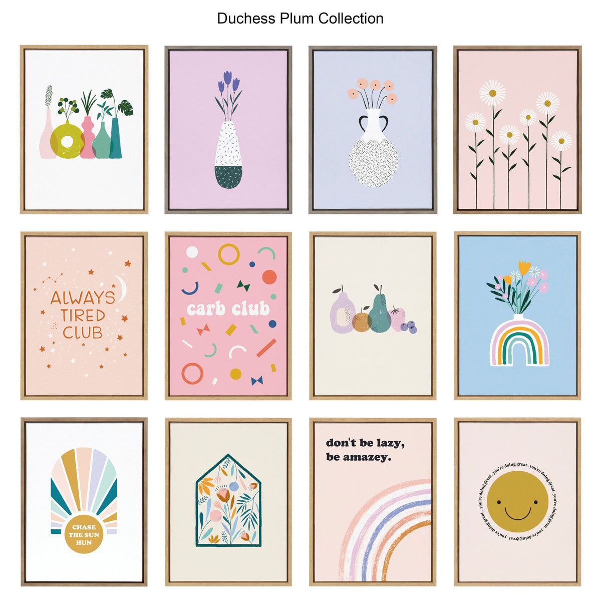 Sylvie Flower House Framed Canvas by Duchess Plum