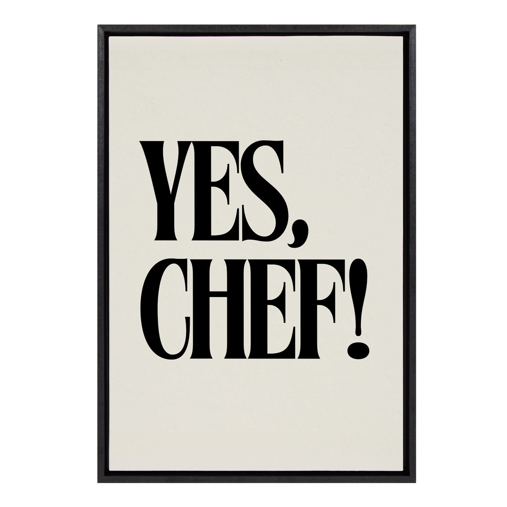 Sylvie Yes Chef Framed Canvas by Saint and Sailor Studios